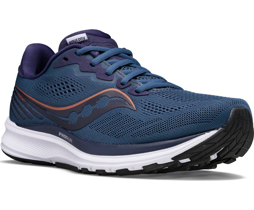 Women's Saucony Ride 14 Running Shoes Navy | Singapore 193AHKP